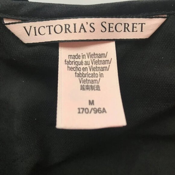 Victoria's Secret Velvet Cami Luxurious Black Ruffle  Straps Top Tank Tee Sz M - Picture 5 of 16